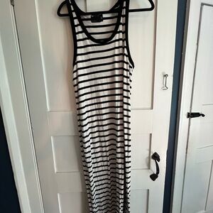 ASOS black/white striped maxi
